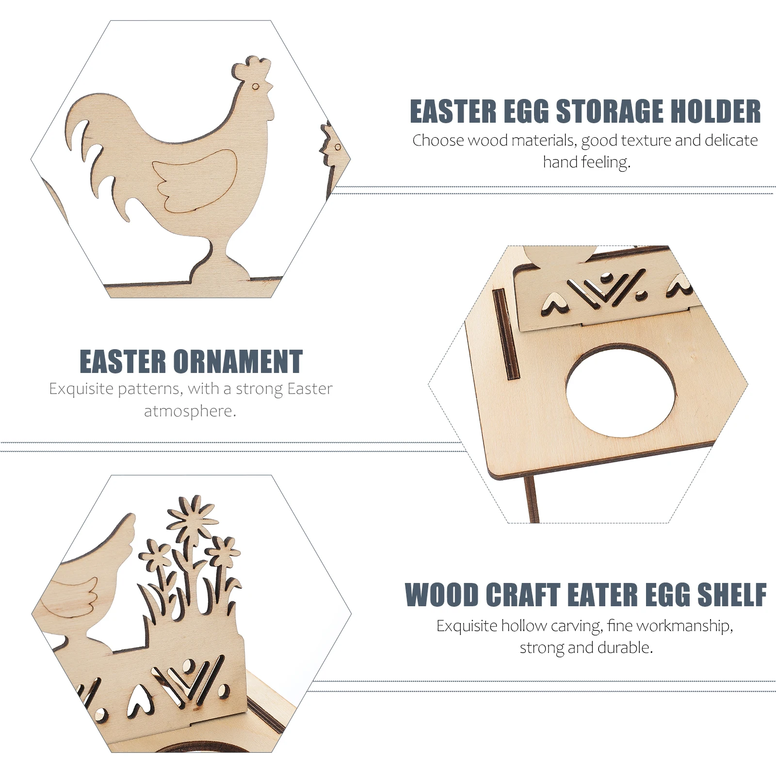 1pc Creative Easter Egg Storage Rack Wood Craft DIY Unpainted Wooden Egg Holder Hollow Engraved Design Educational 
1pc Creative Easter Egg Storage Rack Wood Craft DIY Unpainted Wooden Egg Holder Hollow Engraved Design Educational