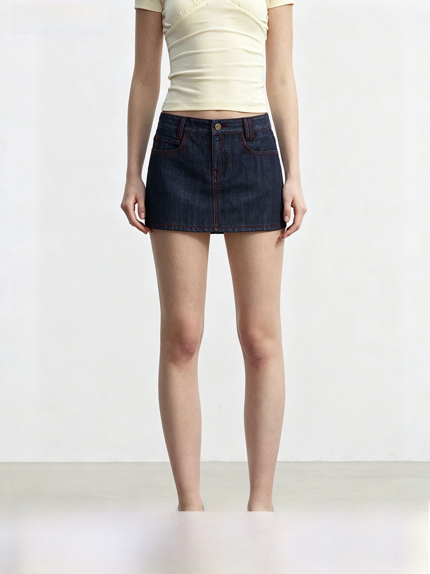 AFTADAWN Red Denim Skirt Women's Fitted Low Waist Cotton Blend Straight Leg Vintage Short Skirt with Pockets
AFTADAWN Red Denim Skirt Women's Fitted Low Waist Cotton Blend Straight Leg Vintage Short Skirt with Pockets