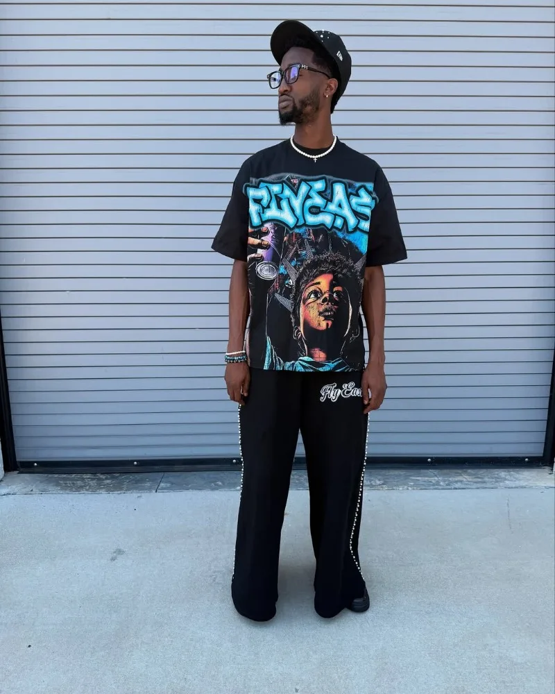 Y2k Streetwear Cartoon Letter Pattern Printed Oversized T-shirt Men's Fashion Gothic Loose Harajuku Round Neck Short Sleeve Top
Y2k Streetwear Cartoon Letter Pattern Printed Oversized T-shirt Men's Fashion Gothic Loose Harajuku Round Neck Short Sleeve Top