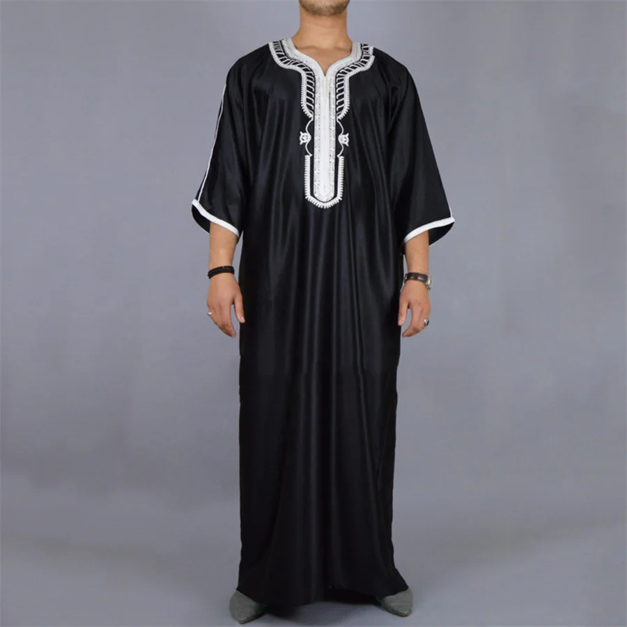 Muslim Men Jubba Thobes Arabic Dubai Kaftan Abaya Robes Short Sleeve Islamic Clothing Saudi Arabia Embroidered Summer Long Dress
Muslim Men Jubba Thobes Arabic Dubai Kaftan Abaya Robes Short Sleeve Islamic Clothing Saudi Arabia Embroidered Summer Long Dress