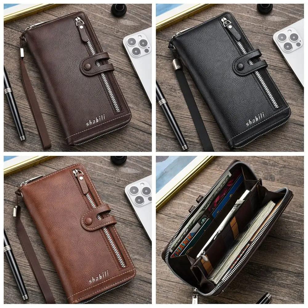 Zipper Men's Long Wallet Multiple Card Slots Clutch Bag Card Holder Mobile Phone Bag Card Bag PU Leather Male Purse Female
Zipper Men's Long Wallet Multiple Card Slots Clutch Bag Card Holder Mobile Phone Bag Card Bag PU Leather Male Purse Female