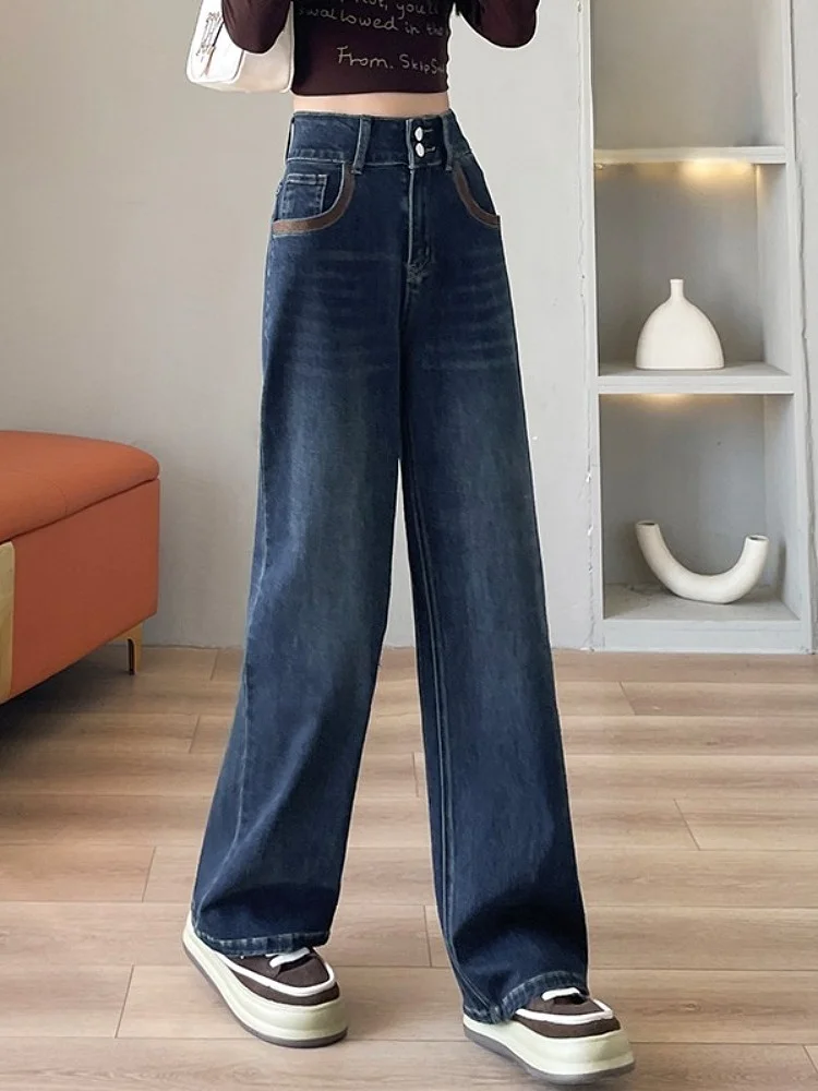 Loose Casual Straight Leg Jeans High Waist Wide Leg Pants Fashionable Versatile Autumn New Arrival Denim Blue Women's Premium
Loose Casual Straight Leg Jeans High Waist Wide Leg Pants Fashionable Versatile Autumn New Arrival Denim Blue Women's Premium
