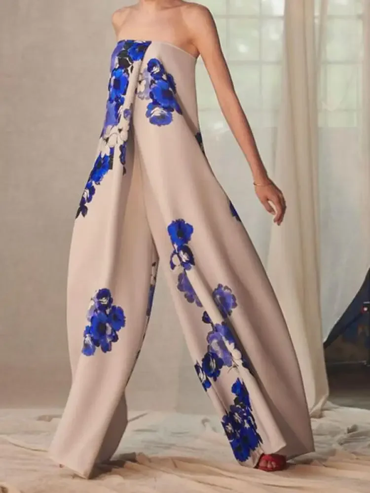 Kirsmile Women's Flower Printed Loose Bustier Jumpsuit Summer Casual Wide Leg Loose Pants Jumpsuits One-piece Suits
Kirsmile Women's Flower Printed Loose Bustier Jumpsuit Summer Casual Wide Leg Loose Pants Jumpsuits One-piece Suits