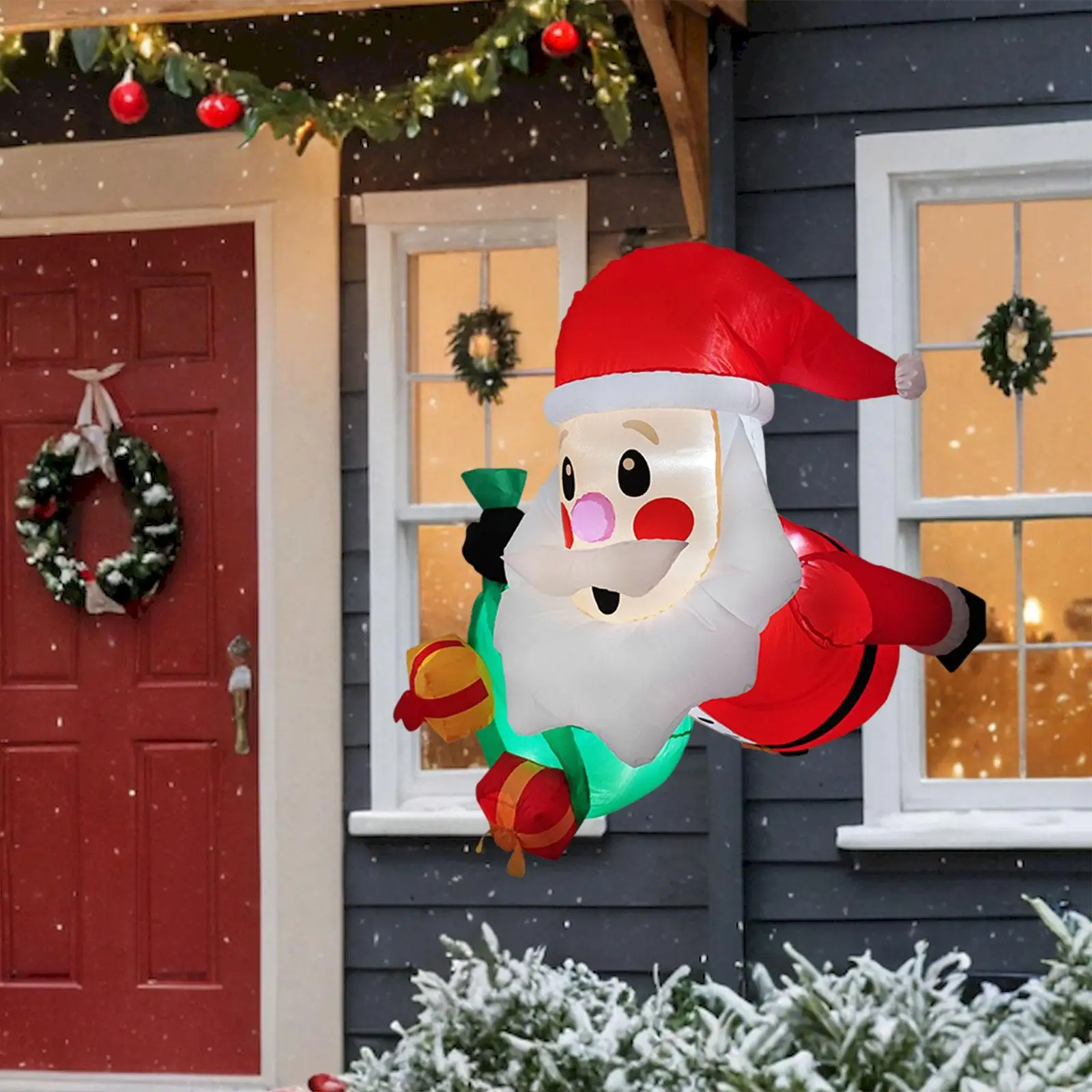 Рождественское надувное украшение Санта-Клауса, очаровательное большое светящееся игрушечное украшение
Рождественское надувное украшение Санта-Клауса, очаровательное большое светящееся игрушечное украшение