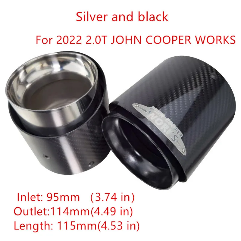 1 Pcs Carbon Fiber black/silver Mini Exhaust Tip Muffler Tips Fit for 2021-2023 2.0T JOHN COOPER WORKS exhaust mini JCW F serie
1 Pcs Carbon Fiber black/silver Mini Exhaust Tip Muffler Tips Fit for 2021-2023 2.0T JOHN COOPER WORKS exhaust mini JCW F serie