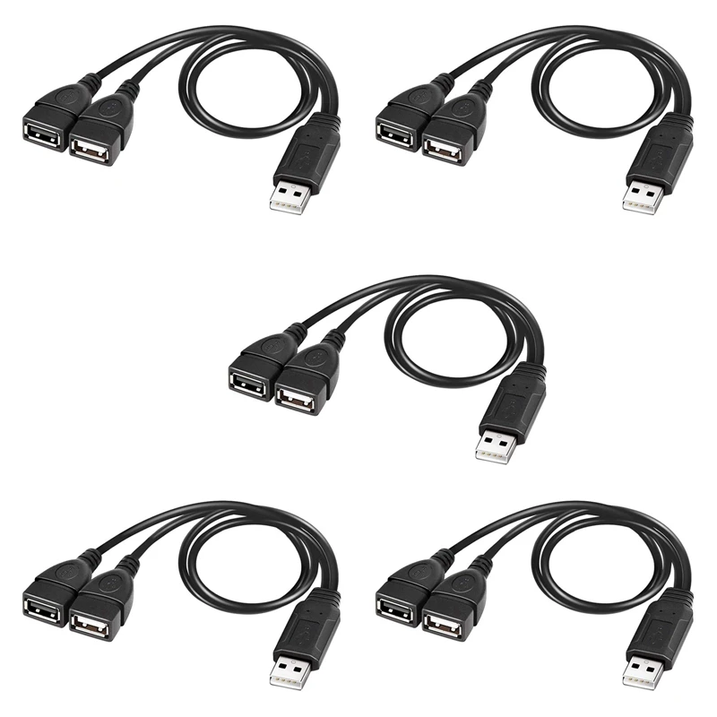 5X USB Splitter Cable, USB 2.0 A Male To Dual USB Female Jack Y Splitter Charger Cable
5X USB Splitter Cable, USB 2.0 A Male To Dual USB Female Jack Y Splitter Charger Cable