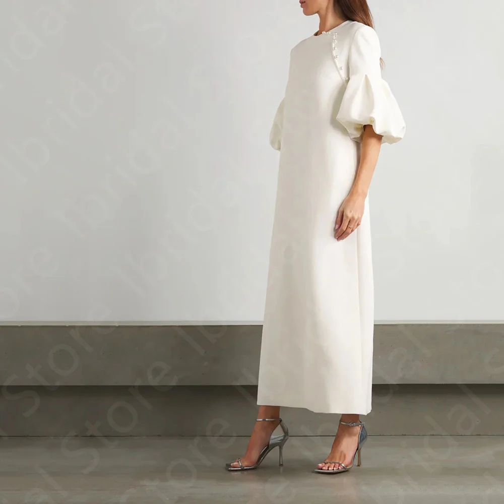 Customized Classic Mother Dresses Ivory Ankle Length Mother of the Bride Gowns Puff Sleeves Pearls Wedding Party Dresses 2026
Customized Classic Mother Dresses Ivory Ankle Length Mother of the Bride Gowns Puff Sleeves Pearls Wedding Party Dresses 2026