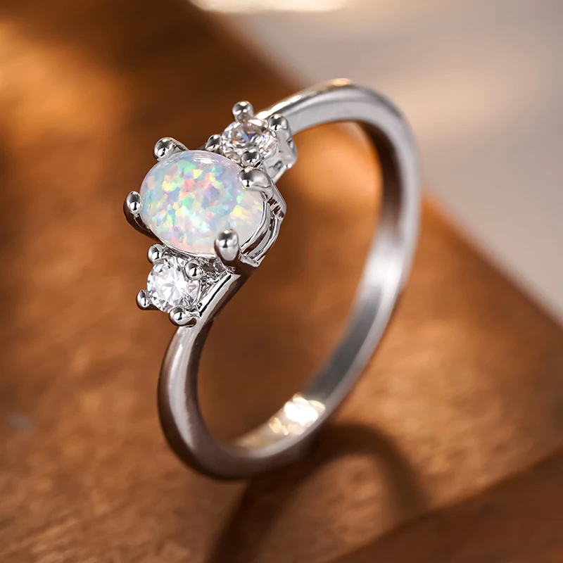 Huitan Graceful Rings with Oval Opal Stylish Fashionable Exquisite Accessories Delicate Gorgeous Daily Party Jewelry for Women
Huitan Graceful Rings with Oval Opal Stylish Fashionable Exquisite Accessories Delicate Gorgeous Daily Party Jewelry for Women