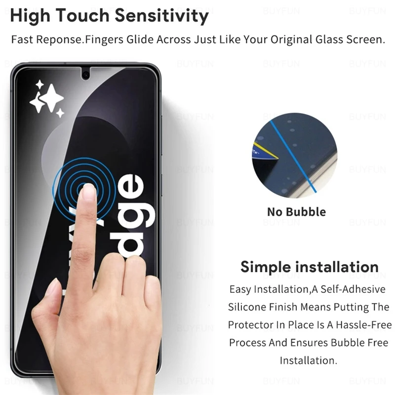 4-1Pcs 9H Clear Tempered Glass Full Cover Screen Protector For Samsung Galaxy S25 Edge S25Edge S 25Edge 25 Edge 2025 Phone Film 4-1Pcs 9H Clear Tempered Glass Full Cover Screen Protector For Samsung Galaxy S25 Edge S25Edge S 25Edge 25 Edge 2025 Phone Film