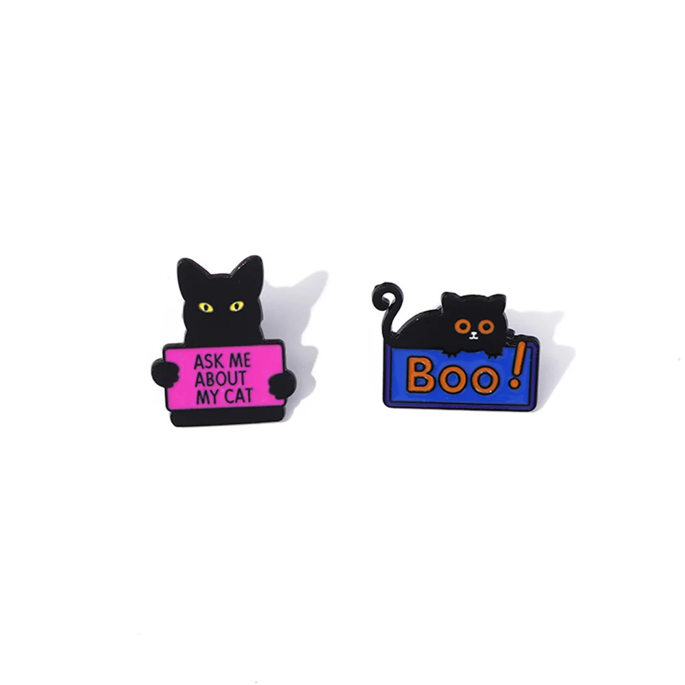 Interesting 2 Piece Black Cat Cute Enamel Pins Women's Men Brooch Luxury Cartoon Animal Metal Badges Jewelry Accessories Gift
Interesting 2 Piece Black Cat Cute Enamel Pins Women's Men Brooch Luxury Cartoon Animal Metal Badges Jewelry Accessories Gift