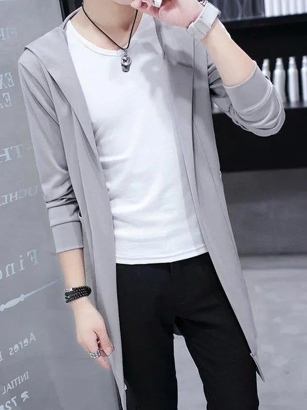 Весенне-осенний мужской длинный тонкий кардиган, ветровка, молодежная верхняя одежда для студентов, корейская версия, облегающее пальто Jaet
Весенне-осенний мужской длинный тонкий кардиган, ветровка, молодежная верхняя одежда для студентов, корейская версия, облегающее пальто Jaet