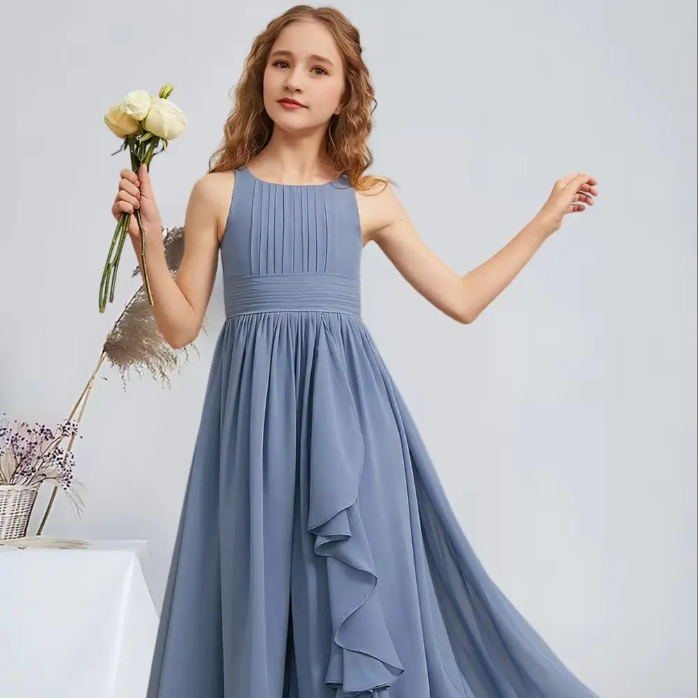 WWA Kids A-Line Scoop Floor-Length Chiffon Junior Bridesmaid Dresses Slate Blue Charming Flower Girl Dresses Party Wedding Kids
WWA Kids A-Line Scoop Floor-Length Chiffon Junior Bridesmaid Dresses Slate Blue Charming Flower Girl Dresses Party Wedding Kids