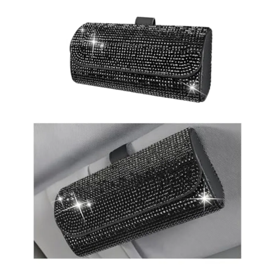Bling Sunglasses Holder for Sun Visor, Sparkling Glasses Sun Visor Organizer Case with Hidden Magnetic Closure, Auto Visor Crys
Bling Sunglasses Holder for Sun Visor, Sparkling Glasses Sun Visor Organizer Case with Hidden Magnetic Closure, Auto Visor Crys