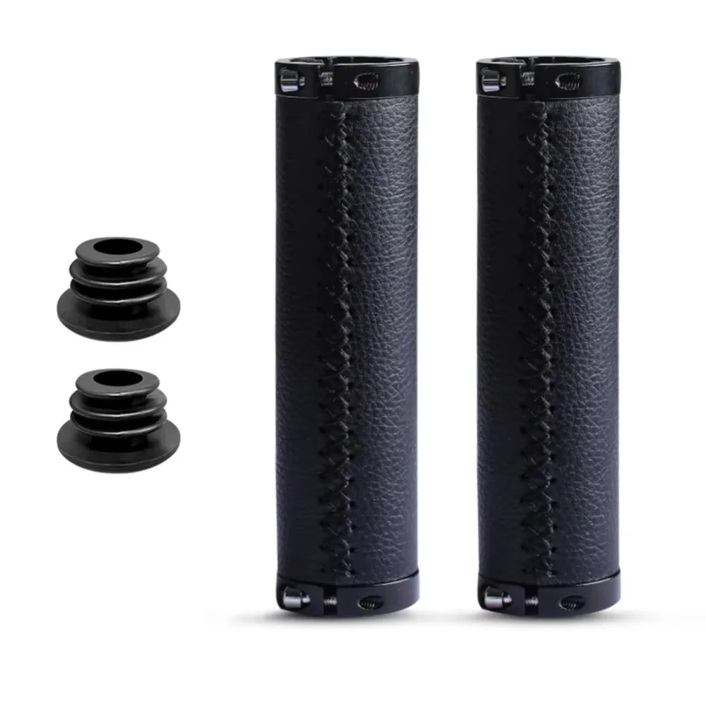 Leather Material Bike Leather Handle Cover Shock-absorbing Easy to Install Bike Handlebar Grips Retro Style Alloy End
Leather Material Bike Leather Handle Cover Shock-absorbing Easy to Install Bike Handlebar Grips Retro Style Alloy End