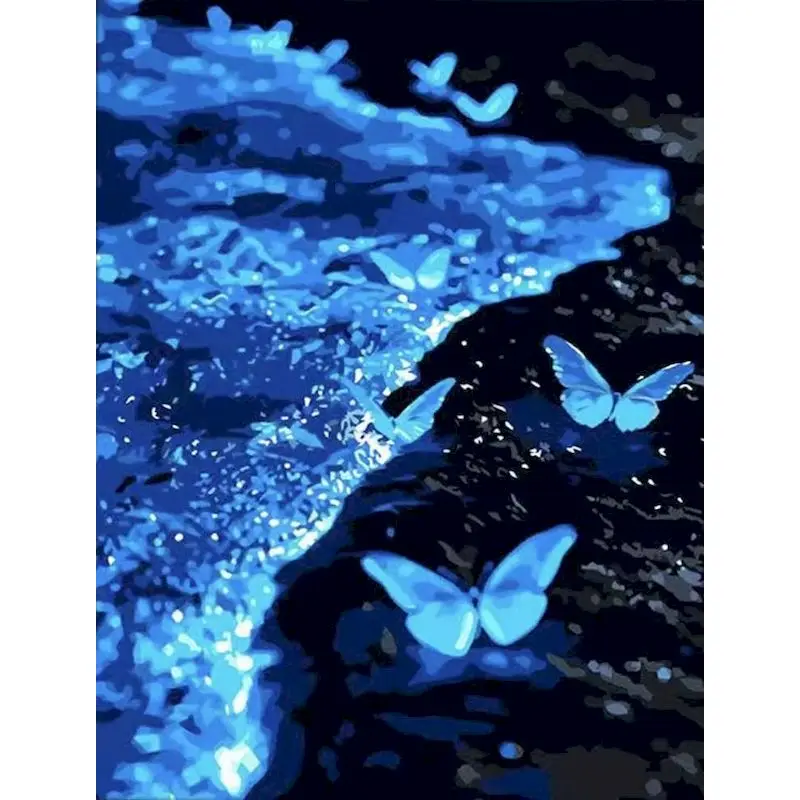 SDOYUNO Acrylic Paint By Numbers For Adults Glowing Blue Butterflies Color by Numbers Kit Stream On Canvas Decorative Paintings
SDOYUNO Acrylic Paint By Numbers For Adults Glowing Blue Butterflies Color by Numbers Kit Stream On Canvas Decorative Paintings