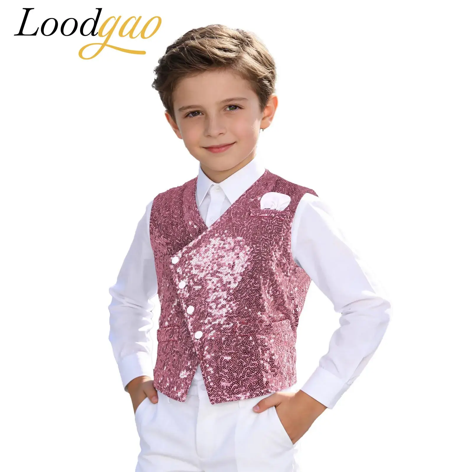 Boy's Disco Jazz Dance Costume Kids Sequin Waistcoat Fashion Children Vest Glittery Tank Top for Party Prom Vests Streetwear
Boy's Disco Jazz Dance Costume Kids Sequin Waistcoat Fashion Children Vest Glittery Tank Top for Party Prom Vests Streetwear