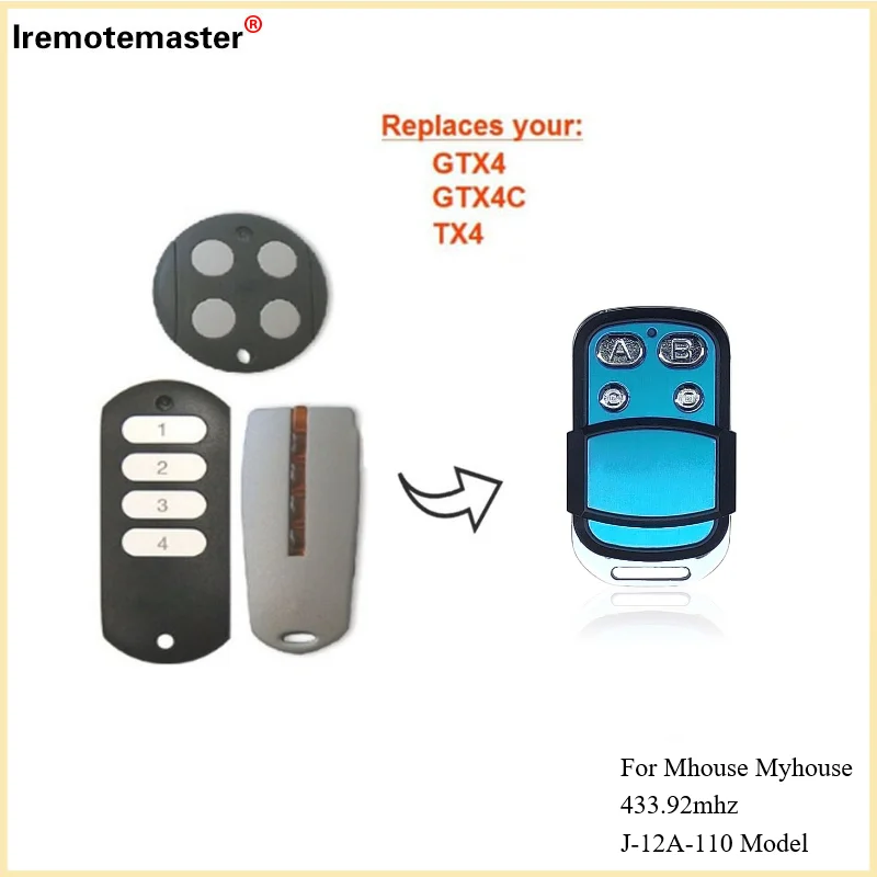 For mhouse telecommande gtx4 Мой пульт Mhosue Пульт дистанционного управления гаражом Myouse TX4 Garage Door Remote Control 433
For mhouse telecommande gtx4 Мой пульт Mhosue Пульт дистанционного управления гаражом Myouse TX4 Garage Door Remote Control 433