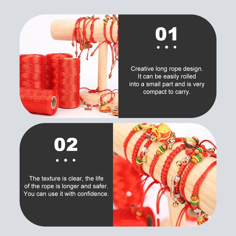 1 Roll Hand-Woven Bracelet Rope Red String For Diy Jewelry Making Chinese Knot Braided Cord Wear-Resistant Decorative Craft
1 Roll Hand-Woven Bracelet Rope Red String For Diy Jewelry Making Chinese Knot Braided Cord Wear-Resistant Decorative Craft