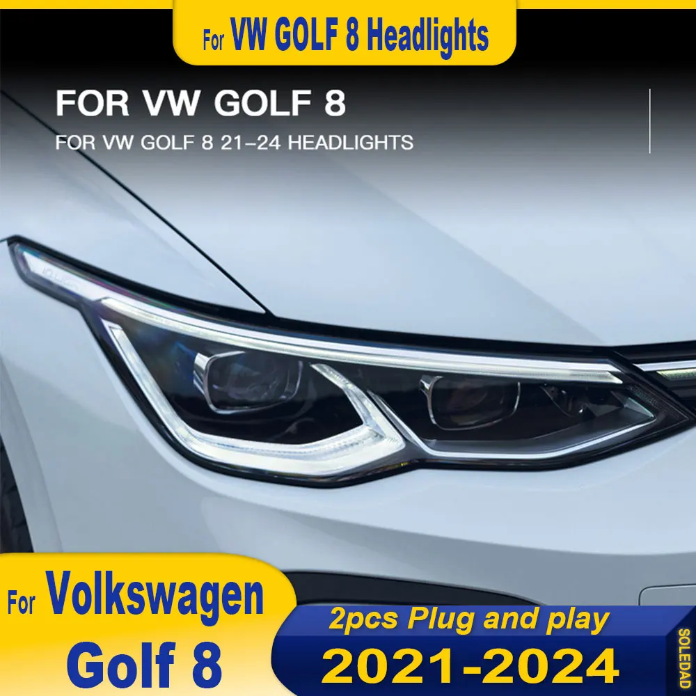 2pcs Car Headlights For VW Golf 8 2021-2024 Upgrade Modified LED HeadLamps Dynamic Turn Signal Lamp Brake DRL Car Accessories
2pcs Car Headlights For VW Golf 8 2021-2024 Upgrade Modified LED HeadLamps Dynamic Turn Signal Lamp Brake DRL Car Accessories