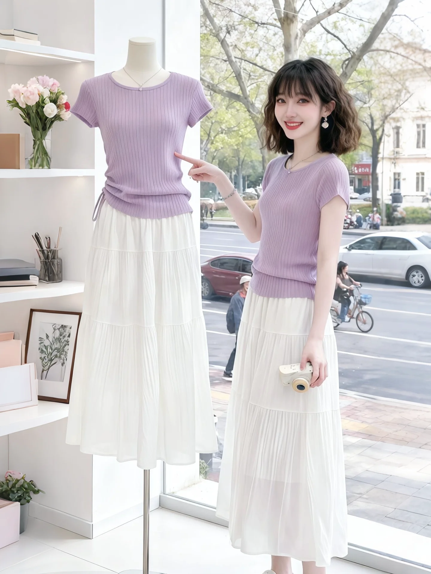 Fashionable Elegant Summer New Arrival Half-length Skirt And Top Set Simple Stylish Age-reversing High-waist Breathable Light...
Fashionable Elegant Summer New Arrival Half-length Skirt And Top Set Simple Stylish Age-reversing High-waist Breathable Light...