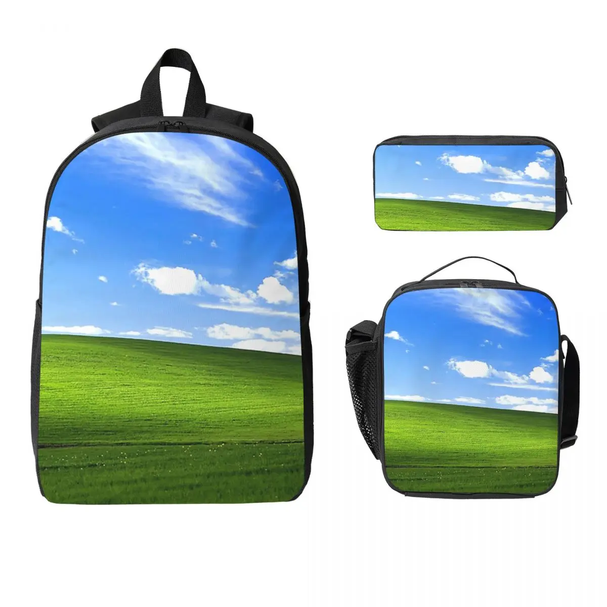 Рюкзак с обоями Windows XP, студенческая сумка для книг для мальчиков и девочек, школьная сумка, компьютерные сумки на плечо, 3 шт., изолированная сумка для обеда, пенал
Рюкзак с обоями Windows XP, студенческая сумка для книг для мальчиков и девочек, школьная сумка, компьютерные сумки на плечо, 3 шт., изолированная сумка для обеда, пенал