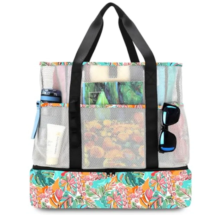 Beach Bag with Cooler, Mesh Beach Bags for Women Sandproof for Pool and Swimming Travel Daily with Durable 8 Pocket
Beach Bag with Cooler, Mesh Beach Bags for Women Sandproof for Pool and Swimming Travel Daily with Durable 8 Pocket