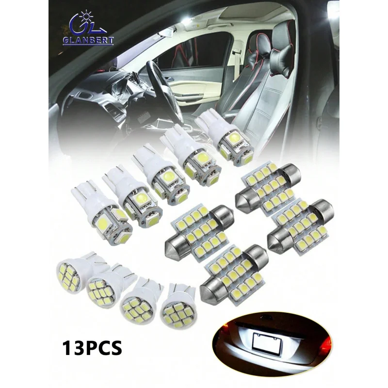 13pcs/Set LED Lights White T10 Car Interior Light Bulb Reading Light 31mm Map Dome License Lamp led strip lights,decoration,Room
13pcs/Set LED Lights White T10 Car Interior Light Bulb Reading Light 31mm Map Dome License Lamp led strip lights,decoration,Room