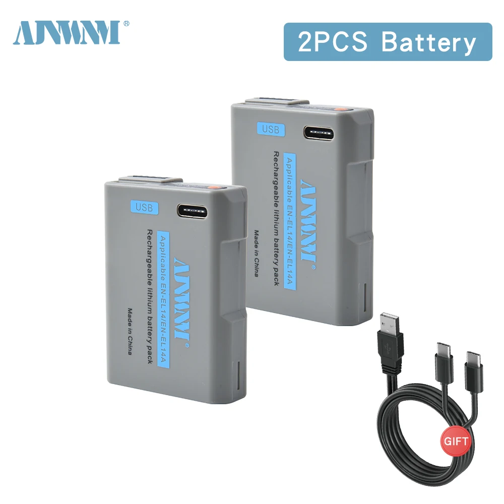 1850mAh EN EL14 EL14a EN-EL14 EN-EL14a USB Camera Battery For Nikon P7000 P7800 D3100 D3400 D3500 D5100 D5300 D5600 P7700
1850mAh EN EL14 EL14a EN-EL14 EN-EL14a USB Camera Battery For Nikon P7000 P7800 D3100 D3400 D3500 D5100 D5300 D5600 P7700