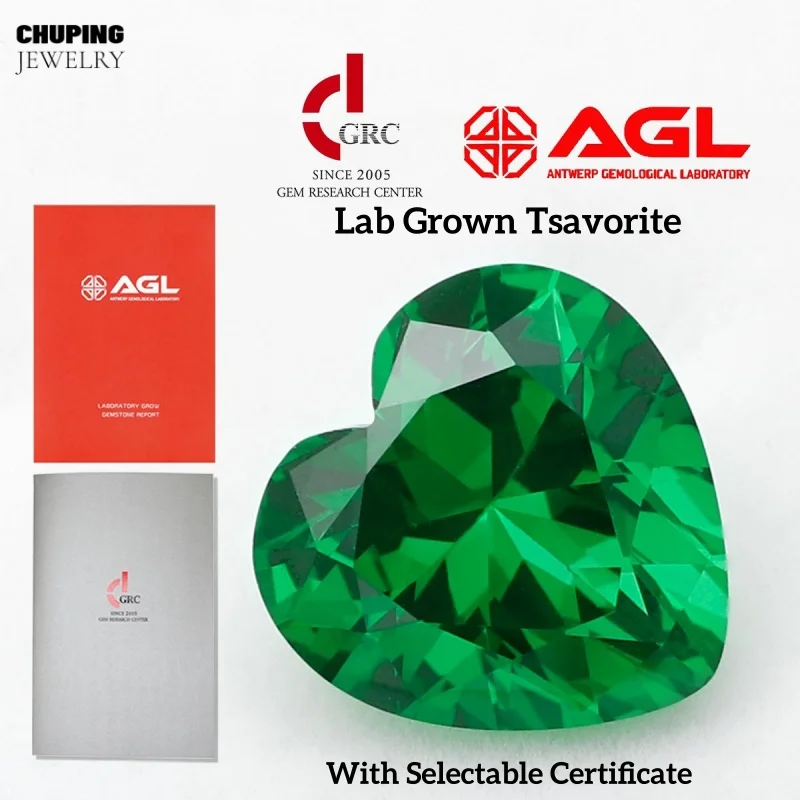 Lab Grown Tsavorite Heart Shape Flame Melted With AGL Certificate Loose Tsavorite Gemstones For DIY Jewelry Ring Earrings Making
Lab Grown Tsavorite Heart Shape Flame Melted With AGL Certificate Loose Tsavorite Gemstones For DIY Jewelry Ring Earrings Making