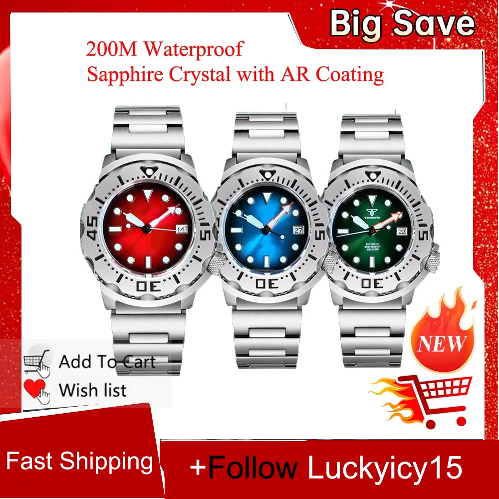 20ATM Waterproof Diving Monster Watch Men Tandorio 42MM Gradient BlacK Red Dial Automatic NH35A Watch Sapphire Glass AR Coating
20ATM Waterproof Diving Monster Watch Men Tandorio 42MM Gradient BlacK Red Dial Automatic NH35A Watch Sapphire Glass AR Coating