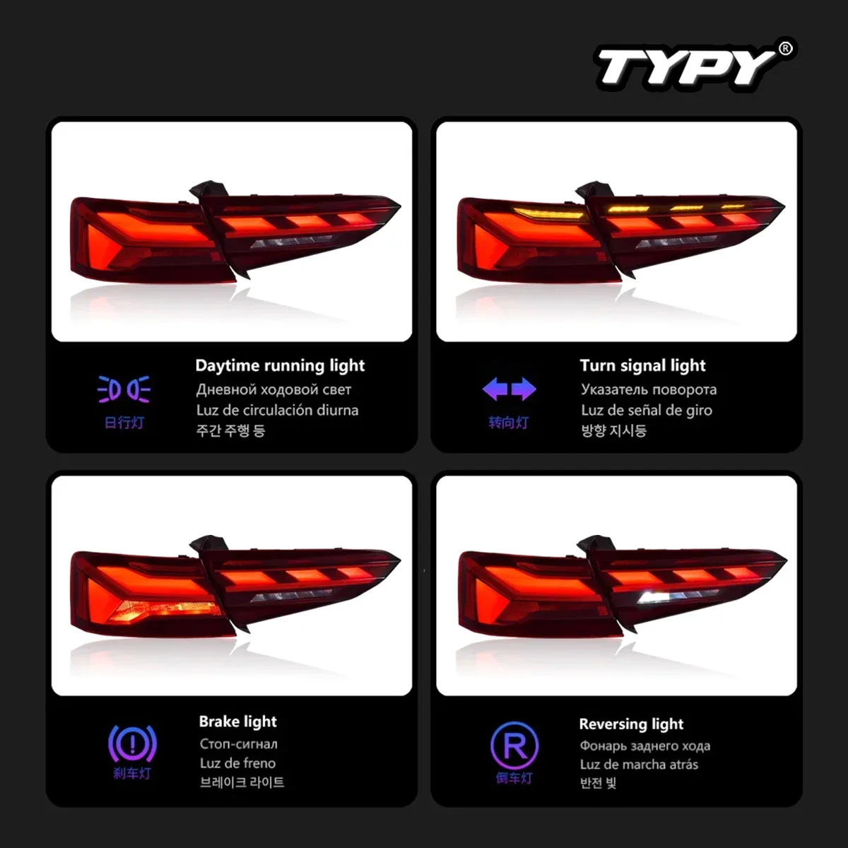 TYPY New LED Tail Lamp Upgrade Modified For Audi A5 2017-2020 A5L Taillight Dynamic Signal Tail Lamp Auto Accessories
TYPY New LED Tail Lamp Upgrade Modified For Audi A5 2017-2020 A5L Taillight Dynamic Signal Tail Lamp Auto Accessories