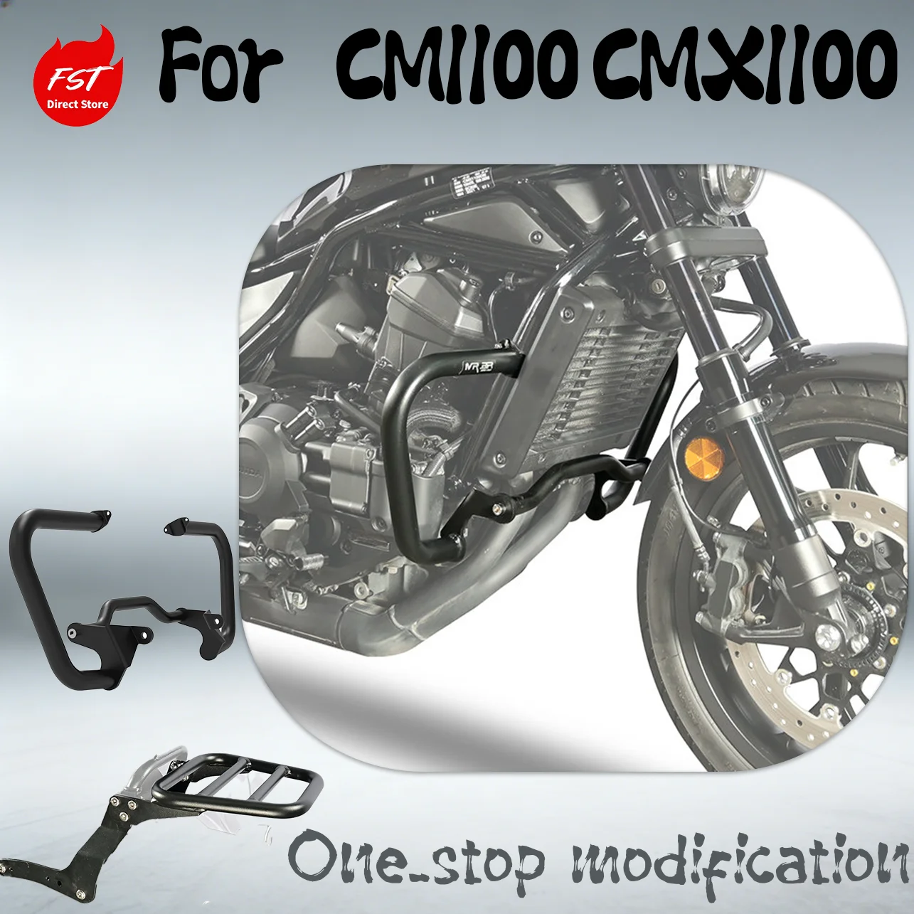 For Honda CM1100 CMX1100 Rebel (2021-2026) Highway Bar Engine Guard Complete Protection Kit
For Honda CM1100 CMX1100 Rebel (2021-2026) Highway Bar Engine Guard Complete Protection Kit