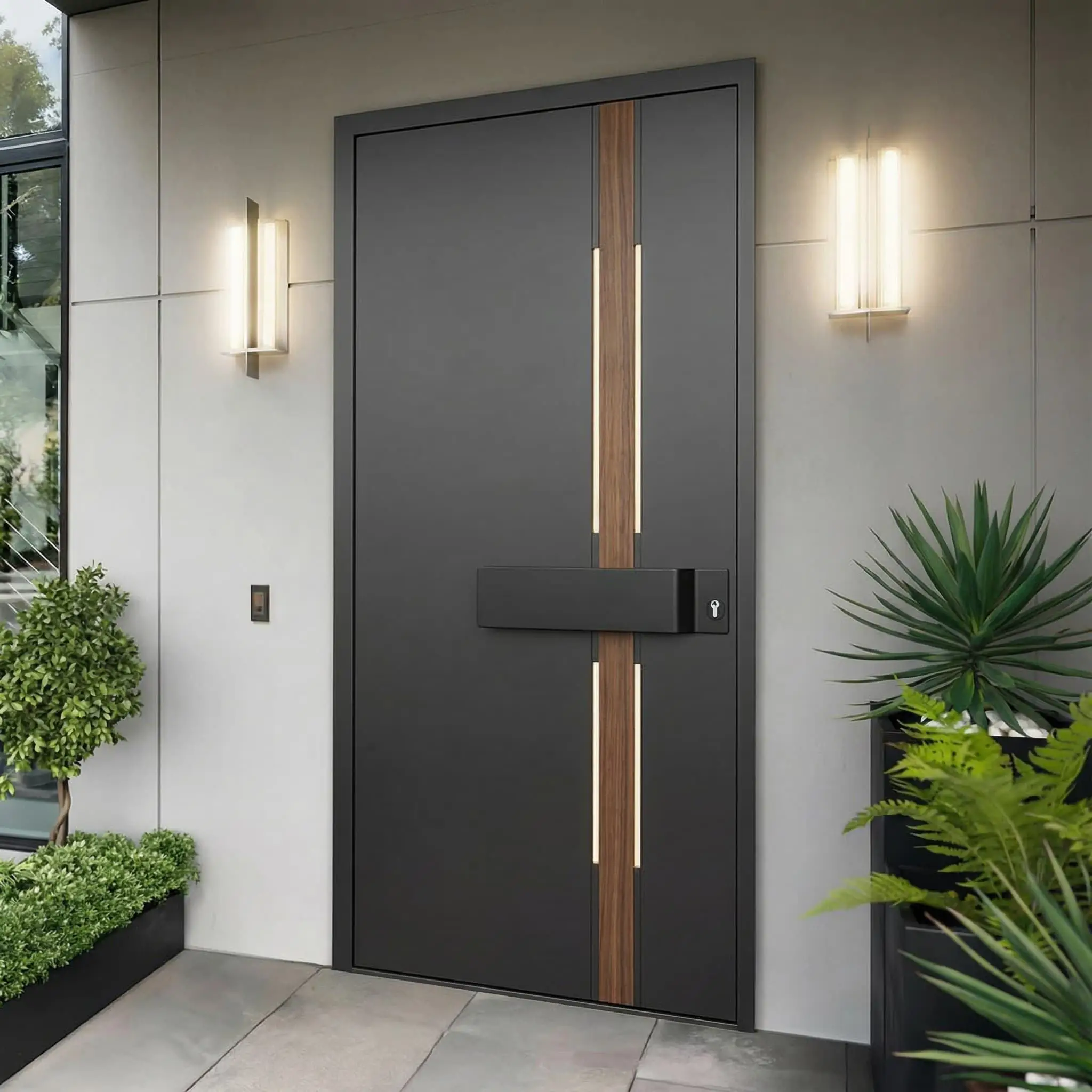 Premium Aluminum Rainproof Household Entrance Door Villas and Apartments Manual Hinged Doors with Electronic Lock Security Doors
Premium Aluminum Rainproof Household Entrance Door Villas and Apartments Manual Hinged Doors with Electronic Lock Security Doors
