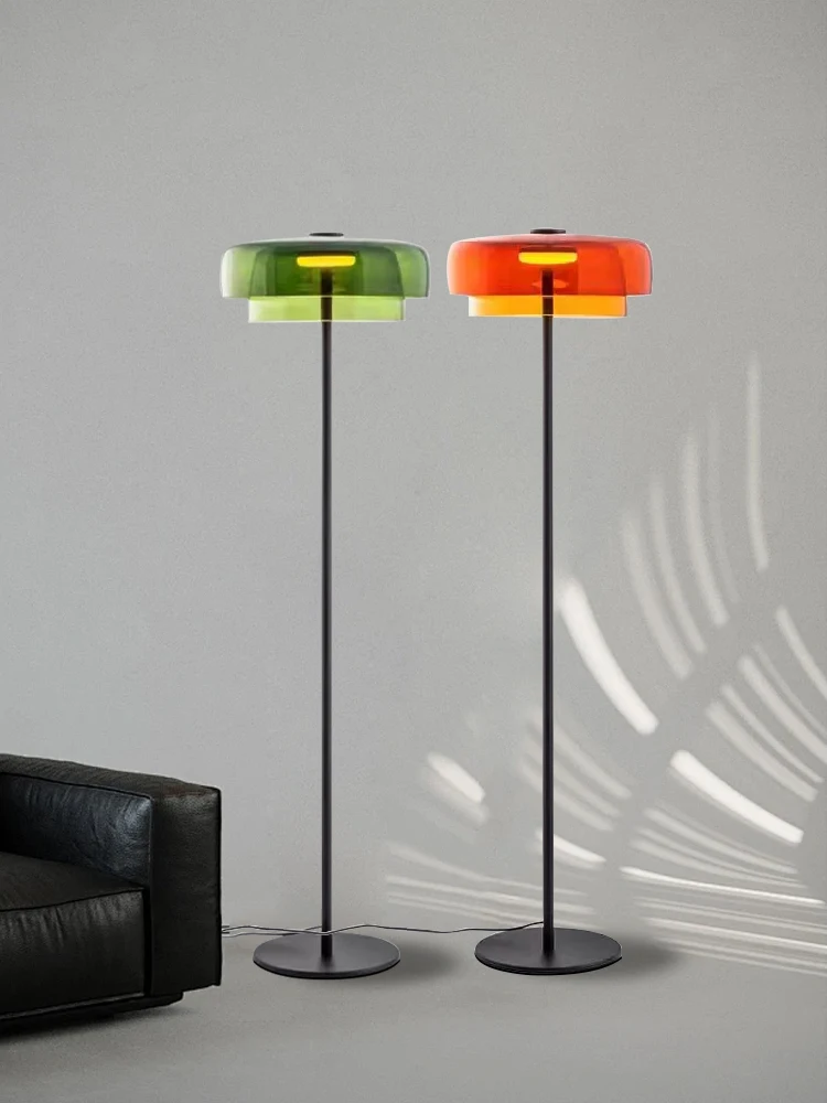 Scandinavian light luxury glass orange/green led floor lamp, bedroom floor decoration art style creative light fixtures.
Scandinavian light luxury glass orange/green led floor lamp, bedroom floor decoration art style creative light fixtures.