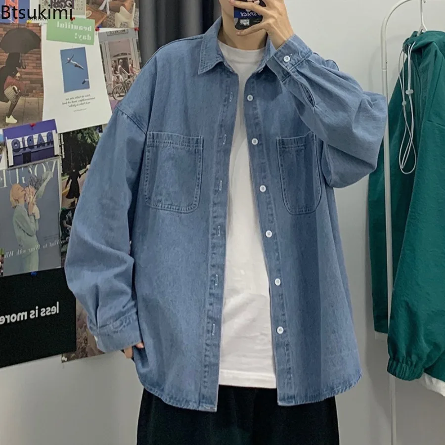 New 2025 Men's Fashion Cowboy Jacket Shirt Workwear Long Sleeved Jacket Spring and Autumn Dark Blue Loose Casual Shirt for Men
New 2025 Men's Fashion Cowboy Jacket Shirt Workwear Long Sleeved Jacket Spring and Autumn Dark Blue Loose Casual Shirt for Men