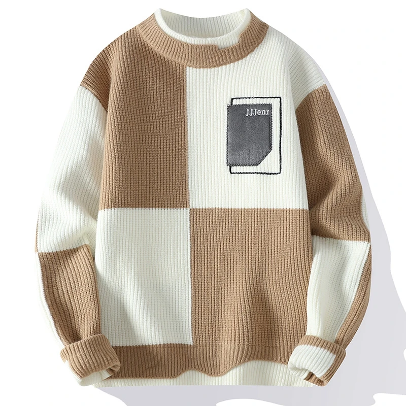 Pull Homme 2024 New Fall Winter Handsome Patchwork Sweater Men Top Grade Fashion Mens Sweaters Thick Warm Mens Christmas Jumper
Pull Homme 2024 New Fall Winter Handsome Patchwork Sweater Men Top Grade Fashion Mens Sweaters Thick Warm Mens Christmas Jumper