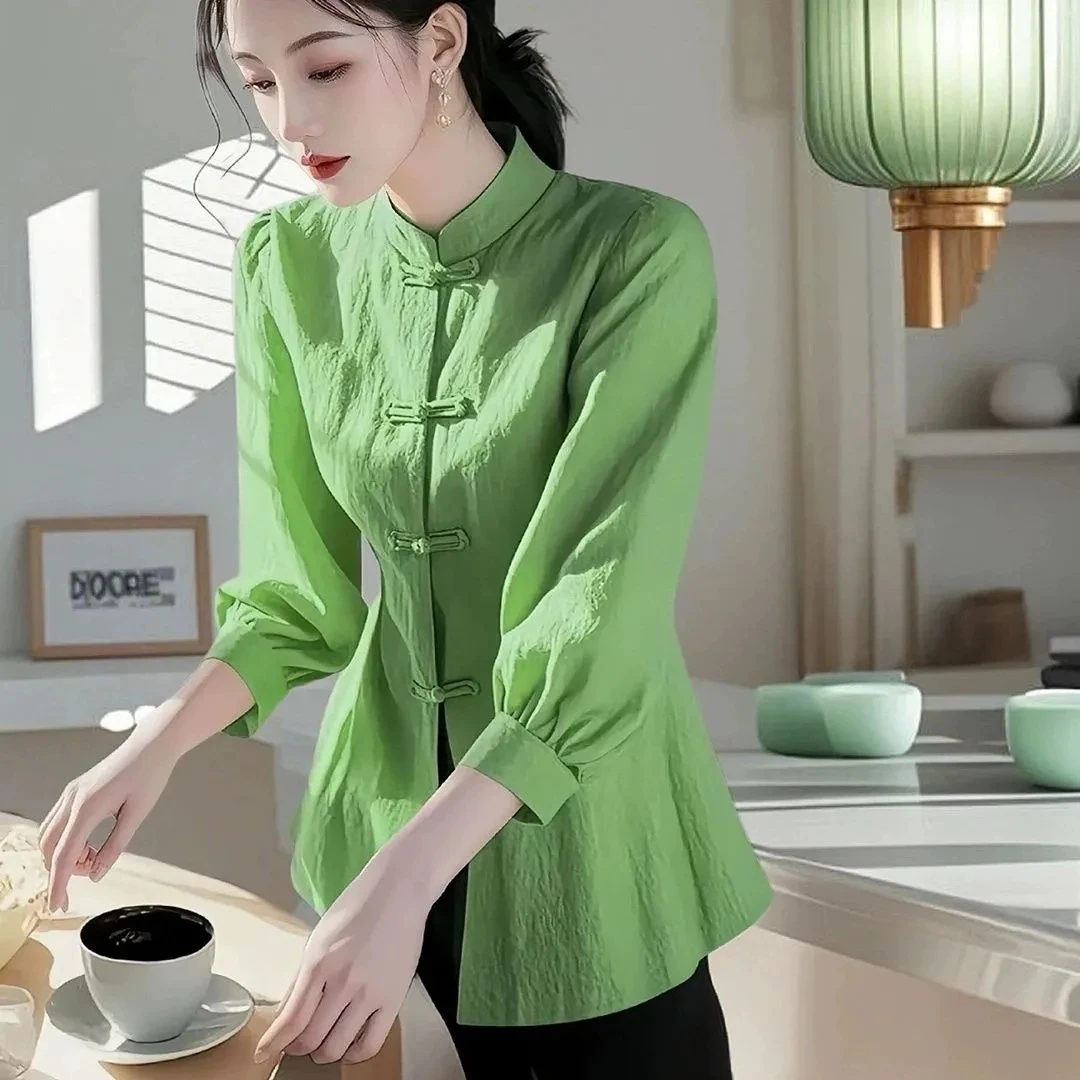 2025 New Chinese Style Purple Shirt Women Spring Fashion Luxury Shirt Design French Elegant Solid 3/4 Sleeve Oriental Button Top
2025 New Chinese Style Purple Shirt Women Spring Fashion Luxury Shirt Design French Elegant Solid 3/4 Sleeve Oriental Button Top