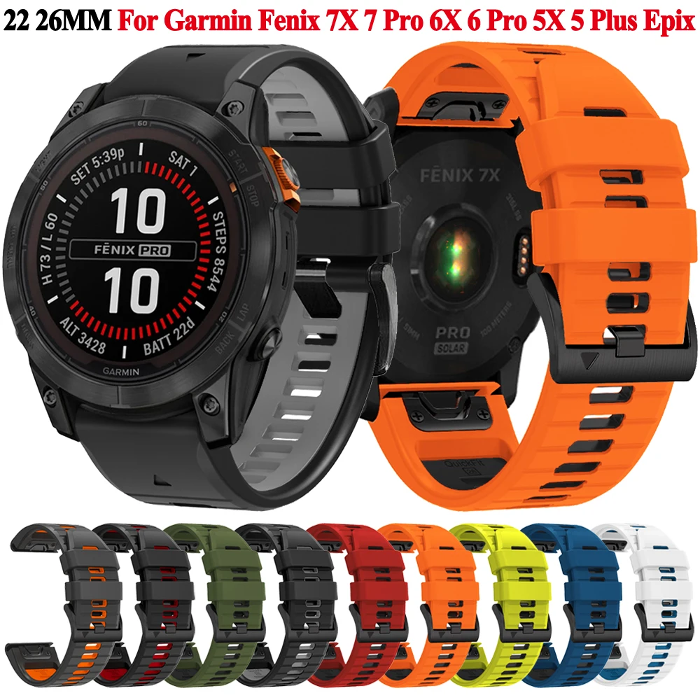 Ремешок силиконовый для смарт-часов Garmin Fenix 7 7X Pro 6 6X Pro 5 5X Plus Epix Pro 2
Ремешок силиконовый для смарт-часов Garmin Fenix 7 7X Pro 6 6X Pro 5 5X Plus Epix Pro 2