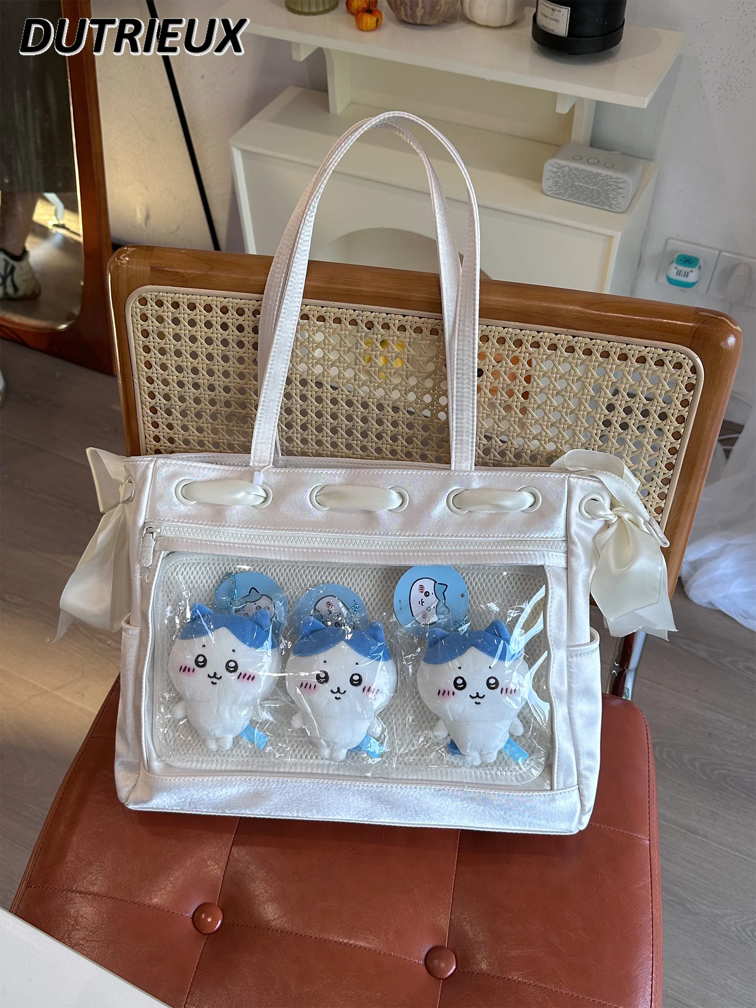 Girl Shoulder Bag Sweet Cute Ladies Handbag Pain Satin Tote Large Capacity Bag Bow Double-Sided Use Fashion Women's Handbags
Girl Shoulder Bag Sweet Cute Ladies Handbag Pain Satin Tote Large Capacity Bag Bow Double-Sided Use Fashion Women's Handbags