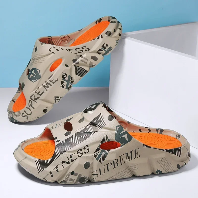 Men Casual EVA Soft Sole Slippers Trend Thick Platform Outdoor Beach Shoes Couple Indoor Home Slides Bathroom Non-slip Slides
Men Casual EVA Soft Sole Slippers Trend Thick Platform Outdoor Beach Shoes Couple Indoor Home Slides Bathroom Non-slip Slides