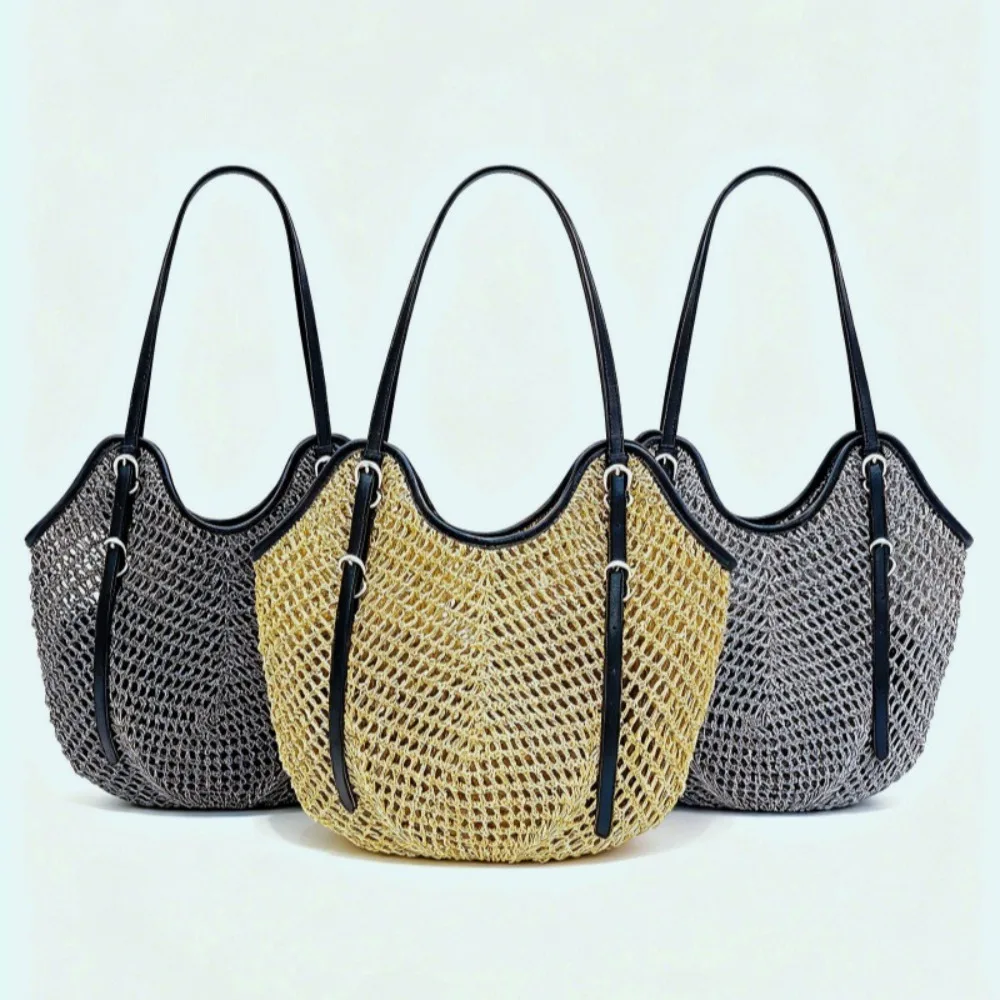 2026 New Handwoven Bags Casual Large-capacity Tote Lazy Wind Seaside Vacation Beach Unique Texture Fashionable and Simple
2026 New Handwoven Bags Casual Large-capacity Tote Lazy Wind Seaside Vacation Beach Unique Texture Fashionable and Simple