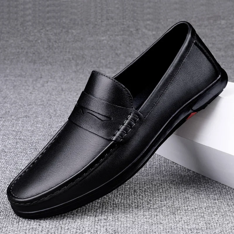 Moccasins Loafers Men's Genuine Leather Business High-End Soft Bottom Business Office Slip-on
Moccasins Loafers Men's Genuine Leather Business High-End Soft Bottom Business Office Slip-on
