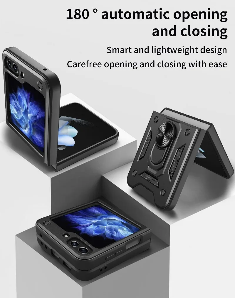 360° Rotating Metal Ring Sliding Push Window Lens Protection Luxury Armored Shockproof Protection Case for Samsung Z Flip7 6 5 4
360° Rotating Metal Ring Sliding Push Window Lens Protection Luxury Armored Shockproof Protection Case for Samsung Z Flip7 6 5 4