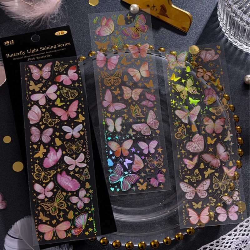 Glitter Butterfly Stickers Waterproof Vintage Butterfly Decorative Decals PET Adhesive Sticker for Scrapbooking Laptops
Glitter Butterfly Stickers Waterproof Vintage Butterfly Decorative Decals PET Adhesive Sticker for Scrapbooking Laptops