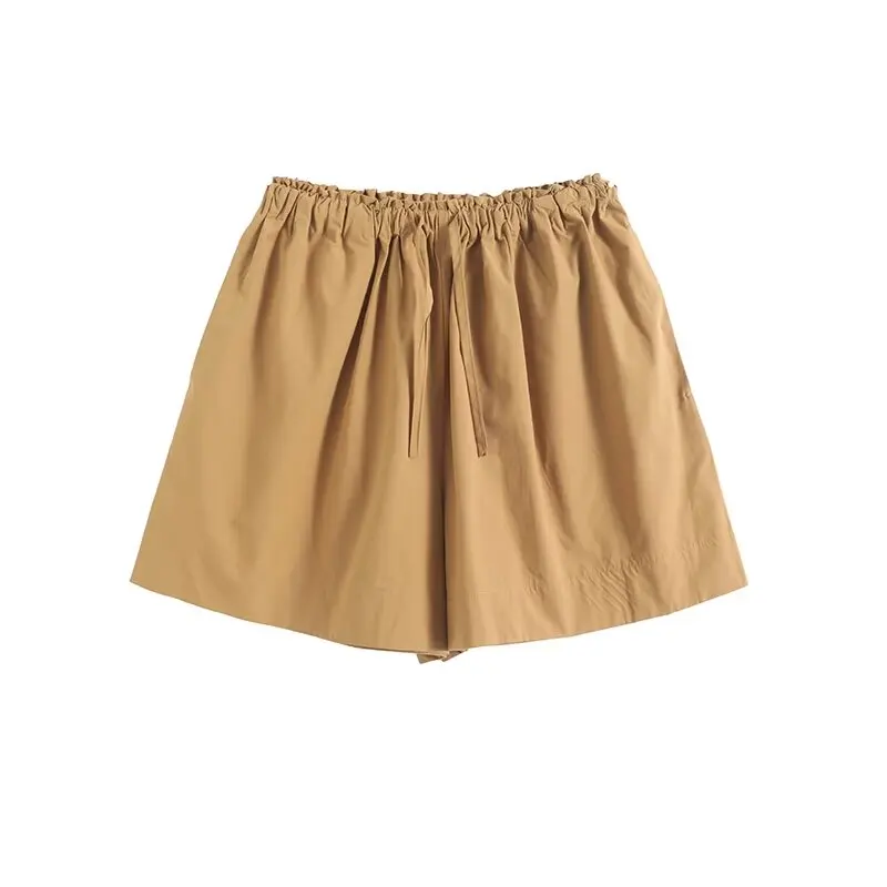 Women 2024 Spring and Summer New Fashion Elastic Waist Loose Wide Leg Shorts Chic Pocket All-match High Waist Shorts Mujer
Women 2024 Spring and Summer New Fashion Elastic Waist Loose Wide Leg Shorts Chic Pocket All-match High Waist Shorts Mujer