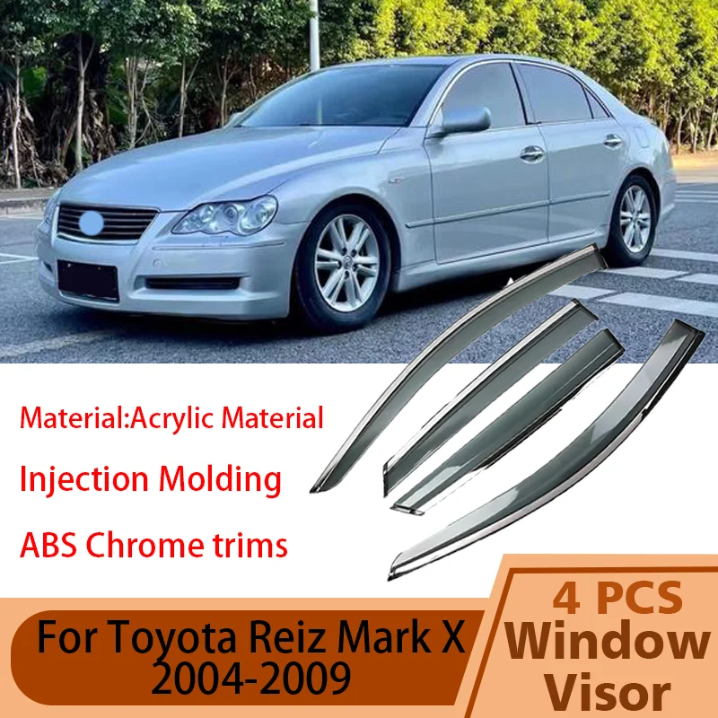 Боковой оконный козырек для Toyota Reiz Mark X X120 2004-2009, дефлектор от дождя, солнца и дождя, автомобильный козырек, ветрозащитный козырек, солнцезащитный козырек
Боковой оконный козырек для Toyota Reiz Mark X X120 2004-2009, дефлектор от дождя, солнца и дождя, автомобильный козырек, ветрозащитный козырек, солнцезащитный козырек