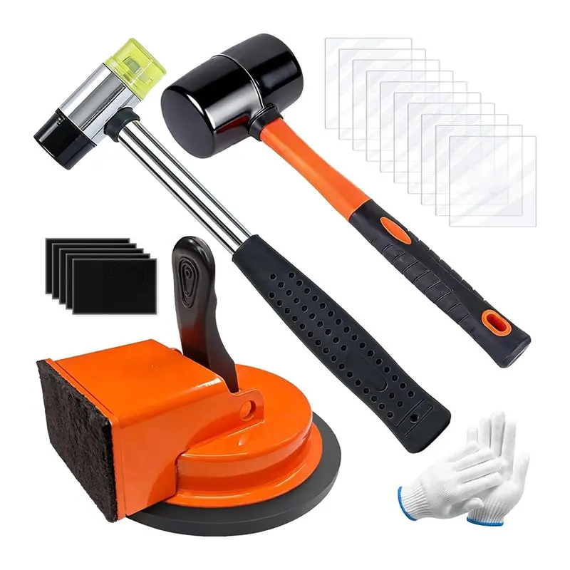 RMWIN-Rubber Mallet Floor Gap Fixer Tool Kit With 2 Mallets, 10 Sticky Pads& Suction Cups For Laminate Vinyl Hardwood
RMWIN-Rubber Mallet Floor Gap Fixer Tool Kit With 2 Mallets, 10 Sticky Pads& Suction Cups For Laminate Vinyl Hardwood