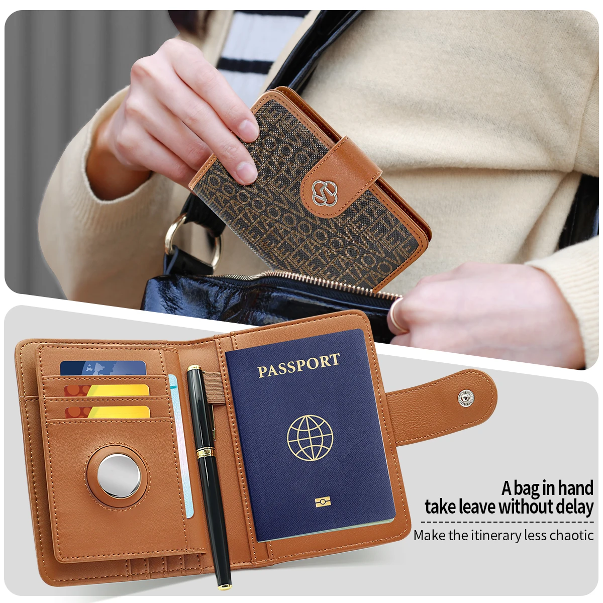 VIETAO Luxury PU Leather Passport Wallet Multifunction Travel Cover Holder for Safe Storage, Brown
VIETAO Luxury PU Leather Passport Wallet Multifunction Travel Cover Holder for Safe Storage, Brown