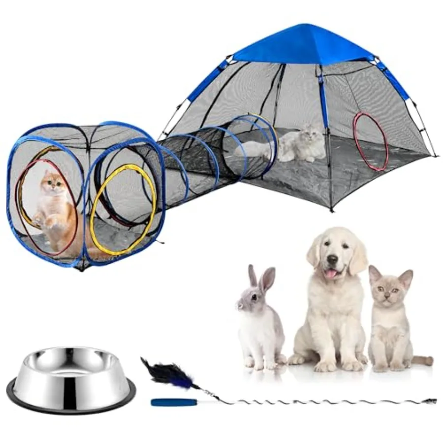 Outdoor Cat Enclosure -Portable Pet Playpen for Outside with Cat Tunnel Cube Combo Pet Cage for Cats Kittens Dogs and Small Ani
Outdoor Cat Enclosure -Portable Pet Playpen for Outside with Cat Tunnel Cube Combo Pet Cage for Cats Kittens Dogs and Small Ani