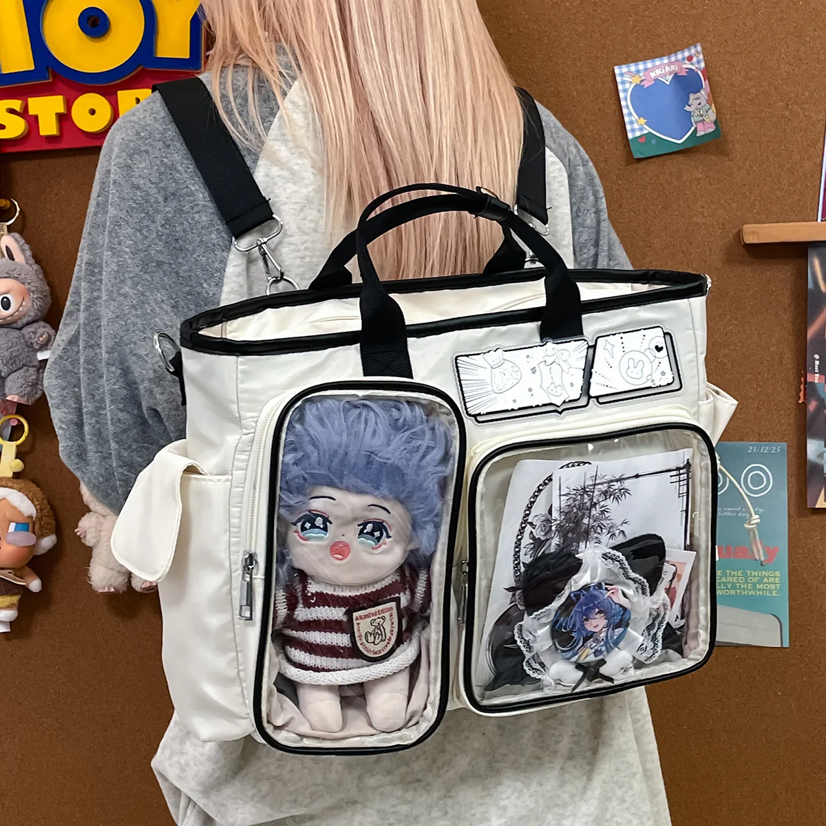 Richme Anime Women Ita Bags 2025 Large Capacity Students Commute Backpacks Trend Clear Window Doll Show Subculture Crossbody Bag
Richme Anime Women Ita Bags 2025 Large Capacity Students Commute Backpacks Trend Clear Window Doll Show Subculture Crossbody Bag